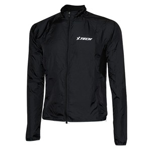 X Tech <b>Men's</b> Lightweight Sporty <b>Long</b> Sleeve Windbreaker <b>Jacket</b> 100% Polyester Black L Cycling Apparel - Product Image 1