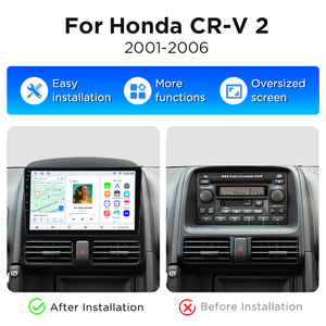 วิทยุติดรถยนต์ Junsun ระบบไร้สาย Carplay Android Auto สำหรับ Honda CR-V CRV 2 ปี 2001-2006 เครื่องเล่น DVD ในรถยนต์ 2 DIN มัลติมีเดีย สเตอริโอ GPS นำทาง RDS - Product Image 2