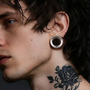 Evorte 316L Acier chirurgical inoxydable plaqué or, <span class=keywords><strong>piercing</strong></span> pour oreilles à visser, 8-16 mm, bijoux <span class=keywords><strong>de</strong></span> corps, dilatateurs, clous unisexes - Product Image 2