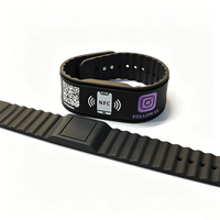 Bracelet personnalisé en silicone pour casier de rangement en caoutchouc avec paiement NFC et code QR, étanche, pour usage en spa