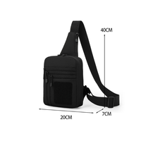 Sac de poitrine tactique multifonctionnel pour hommes, sac à bandoulière en nylon imperméable, sac à bandoulière antivol, sac à bandoulière extérieur