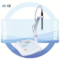 SCITEK -2.000~20.000pH Medidor de Calidad del Agua Multiparamétrico de Sobremesa de Alta Precisión con hasta 5 Puntos de Calibración