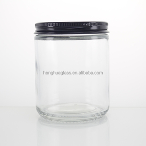 Sang Trọng Rộng Miệng Thẳng Cạnh Lưu Trữ Container Lọ Thủy Tinh Tùy Chỉnh 250Ml 8Oz Rõ Ràng Vòng Nến Thủy Tinh Jar Với Vít Cap - Product Image 5
