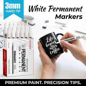 JUPAI 1 Pezzo <span class=keywords><strong>Pennarello</strong></span> Indelebile Impermeabile in Metallo, Penna a Vernice Bianca Permanente <span class=keywords><strong>per</strong></span> Lavaggio, Pittura Artistica, Graffiti, <span class=keywords><strong>Tessuti</strong></span>, Legno, Pelle, Punta 3MM - Product Image 2