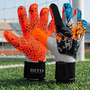 Gants de gardien de but de football professionnels respirants avec protection des doigts, en latex allemand, impression par sublimation sur le dos de la main - Product Image 3