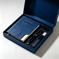 Ensemble de carnets A5 personnalisables en matériau PU écologique avec logo imprimé sur mesure pour la promotion durable des entreprises