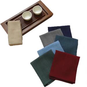 Serviettes en coton et lin de couleur unie personnalisées, rectangulaires, pour usage domestique, lavables en machine, 80% de coton - Product Image 2