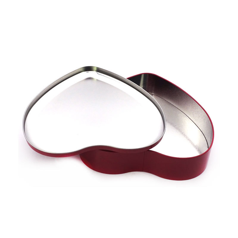Jolie Élégance Mini Rouge en Forme De Coeur En Or De Mariage Cadeau Boîte En Fer Blanc Pour Bonbons Au Chocolat