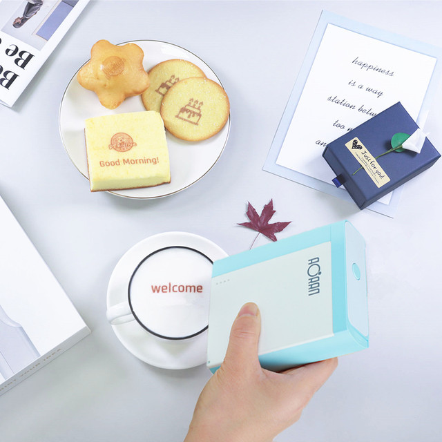 WAISU Cake Food Cookie Handheld Edible Inkjet Printer Coffee Latte Art Printing Machine for Bar Restaurant Booth Reception