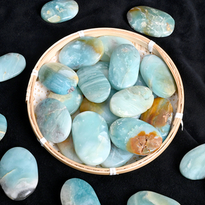 Nuevo y Popular Cristal Azul Natural de Amazonita, Piedra de Palma para Relajación, Regalo - Product Image 4