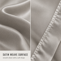 Drap-housse en satin à bords élastiques, drap plat une pièce avec taie d'oreiller assortie, vente en gros, fournisseur OEM ODM