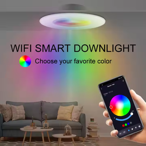 Touya Plafonnier LED encastré intelligent DC en aluminium de 6 pouces RGB 2700K 6500K avec télécommande et ampoules premium - Product Image 6