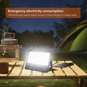 Nouveau type d'alimentation électrique, diode électroluminescente, recharge extérieure, batterie intégrée, lampe de travail portable rechargeable à l'énergie solaire - Product Image 3