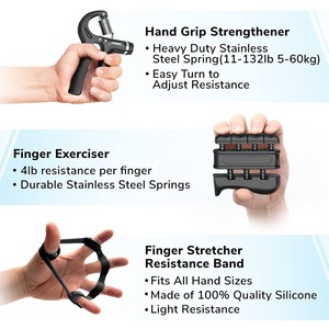 Agarrador de mano ajustable de 5-60 kg, ejercitador de mano para fitness, entrenamiento de muñeca, fortalecedor de dedos y manos para pacientes. - Product Image 4