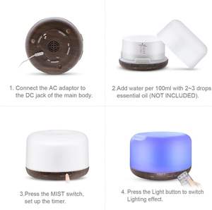 500ml venta al por mayor difusor de Aroma para el hogar aceite esencial música altavoz Bodyworks aromaterapia Control remoto difusor ultrasónico - Product Image 6