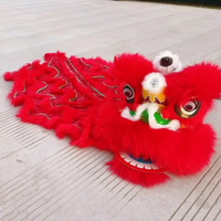 Tête de lion en laine pour enfants, taille enfant, danse du lion traditionnelle chinoise