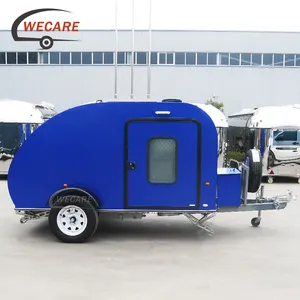 Wecare Petite remorque de luxe tout-terrain Teardrop Camper Mini Teardrop Caravanes à vendre