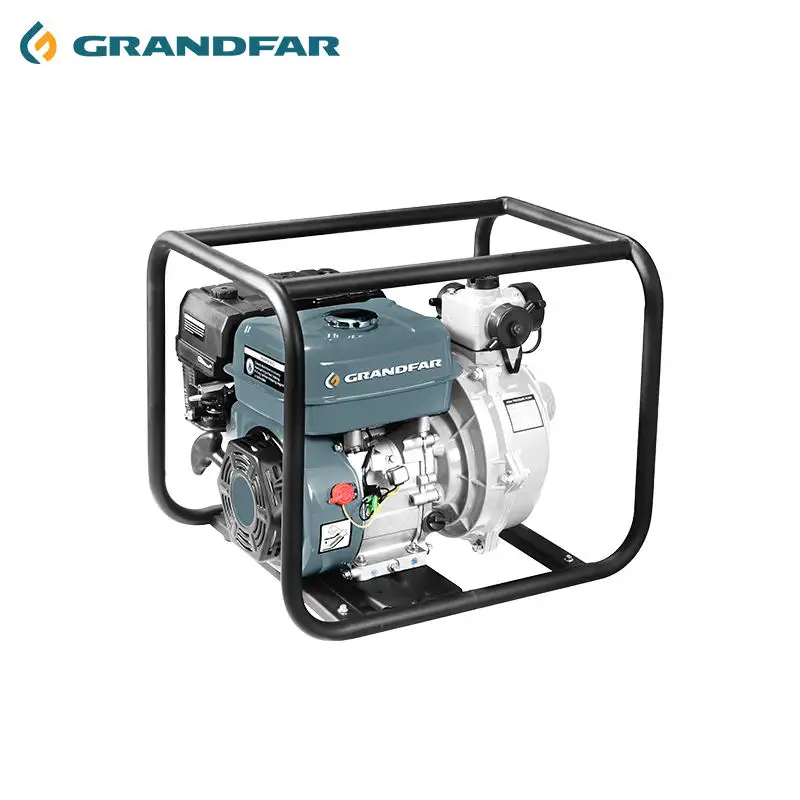 GRANDFAR benzinli 2 inç 7 HP tarım su pompası 30m 3/h benzinli powered motor pompaları için çiftlik sulama