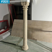 Personnaliser Pilier de colonne Roma en marbre blanc pur extérieur intérieur moderne de luxe pour le projet de décoration de hall d'hôtel de villa