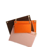 Tas Selempang Lipat Klasik dari Bahan Felt, Organizer Dompet, Kit Konversi Clutch, Dapat Dilipat