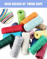 Ficelle de jute en vrac à faible quantité minimale de commande en stock 2 plis 3mm de jute colorée 100m