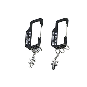 Wholesale Custom Design Aluminum Alloy <b>Light</b> Weight Carabiner Keychain Promotional Keychains Carabiners with Cross Drops - Product Image 2