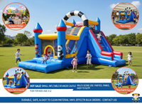 Château Gonflable Compact pour Enfants - Jeu de Rebond et Toboggan Extérieur pour Fêtes - Offre Spéciale