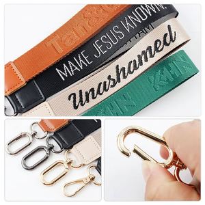 Custom Logo Lanyard Woven Embroidered Short Keychain Motorcycle Wrist Lanyards With High Quality Spring <b>Hook</b> - Product Image 3