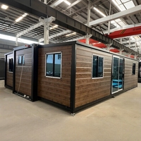 Maison mobile de luxe préfabriquée extensible en conteneur de 40 pieds ou 20 pieds, personnalisable, 2, 3, 4 ou 5 chambres, en acier léger, portable