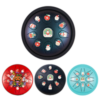 Tambor de Acero Portátil Mini de 7 Pulgadas y 11 Tonos, Tambor de Acero al Carbono con Sonido Suave y Resonante, Regalo para Todas las Edades