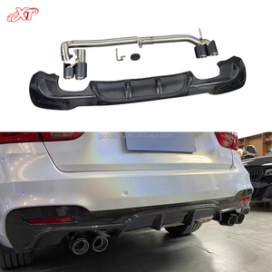 Difusor de parachoques trasero de fibra de carbono F34 para <span class=keywords><strong>BMW</strong></span> 3 Series <span class=keywords><strong>GT</strong></span> 2013-2019 328i 335i <span class=keywords><strong>340i</strong></span> M-Sport Spoiler Lip + Tail Tip Escape - Product Image 1