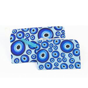 Custom Small Eco Friendly Blank Gold Zipper Make up Pouch Recycled Plain Cotton Canvas Accessory Pouch - Product Image 1