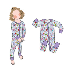 Tutina per Neonati Little Glow Kid Ultra-Morbida e Traspirante in Bambù di Alta Qualità con Maniche Raglan Lunghe e Cerniera YKK Abbinata - Product Image 1