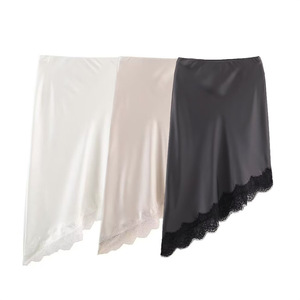 <span class=keywords><strong>Jupe</strong></span> en polyester texturé satiné, style européen et américain, minimaliste et tendance pour l'<span class=keywords><strong>hiver</strong></span> ; <span class=keywords><strong>Jupe</strong></span> <span class=keywords><strong>midi</strong></span> vintage en dentelle, anti-plis - Product Image 1
