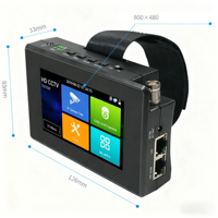 Testeur CCTV 5-en-1 4K H.265 IP CVBS TVI CVI AHD de 4 pouces à fixation au poignet avec PoE, test de câble TDR, prise en charge du Wi-Fi