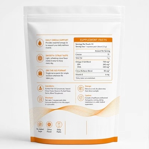 Etichetta OEM <span class=keywords><strong>Omega</strong></span> 3 olio di pesce in polvere estratto di foglie di EPA DHA Stevia supporta gli occhi del cuore salute del cervello olio di pesce integratore per adulti - Product Image 2