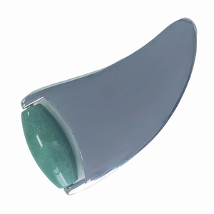 Rouleau facial en alliage de zinc en forme de corne de bélier, aventurine verte - Product Image 3