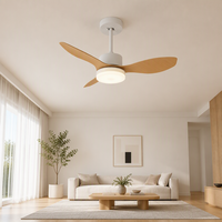 Ventilateur de plafond avec lumière, moteur BLDC de 38 pouces, télécommande, réglage de la température de couleur (CCT) et variateur d'intensité, fabriqué par un fabricant d'éclairage