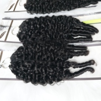 Extensions de cheveux humains bouclés birmanes de 18 pouces, 50g, avec nœuds invisibles miracle, réutilisables, pour crochet, en lot