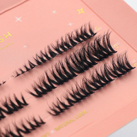 Nouveauté 2025 Gros Cils Individuels Faux Cils Doux et Fins à Bande Flexible Extensions de Cils Naturels Faits à la Main Bioniques Cils en Grappe DIY
