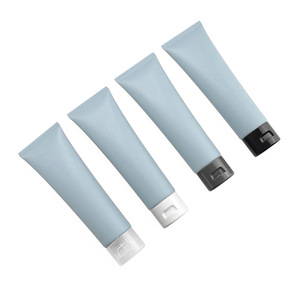 Custom Logo 100ML Flip Top Cosmetic Plastic <b>Squeeze</b> Tube Packaging for Cosmet Blue Matte <b>Squeeze</b> Tube - Product Image 3