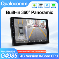 Autoradio 2DIN intégré Android 14 IPS 9/10 pouces, 8 cœurs, 6+128 Go, CarPlay sans fil, Qualcomm 6115, écran partagé, tableau de bord 360, DSP