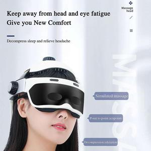 Casco masajeador de cabeza eléctrico con amasado de calor y raspador de compresión de aire para aliviar el estrés y el dolor de cabeza de ojos y cuello - Product Image 5