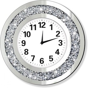 Design Diamond Crystal Glass Modern Luxury <strong>Clock</strong> <strong>Silent</strong> Digital Art <strong>Wall</strong> <strong>Clock</strong> for Home Decor - Product Image 4