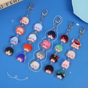 Vente en gros de <span class=keywords><strong>porte</strong></span>-clés en acrylique de style dessin animé, en plastique, avec impression UV, forme irrégulière - Souvenir et cadeau promotionnel - Product Image 1