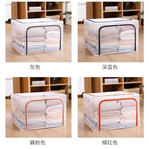 Clothing Organizer Storage Box Rectangle Mesh Steel <b>Frame</b> Moisture Proof Foldable Wardrobe Organizer Large Capacity - Product Image 4