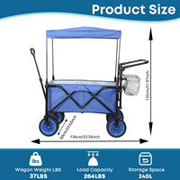 Prix de gros Chariot de sport pliable en acier pliable pour le camping et l'extérieur avec auvent