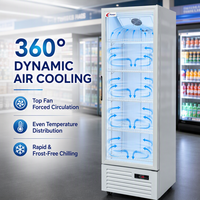 Réfrigérateur vertical personnalisé OEM, vitrine de congélation verticale, réfrigérateur commercial avec 1/2/3 portes vitrées