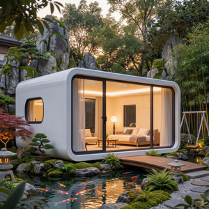 <span class=keywords><strong>Casa</strong></span> Móvil Tipo Cápsula, Oficina Inteligente, Habitación Silenciosa Apple, Contenedor Prefabricado, Decoración para <span class=keywords><strong>Casa</strong></span> de Huéspedes, Diseño de Modelo 3D de 20 mm de Grosor 1 - Product Image 4