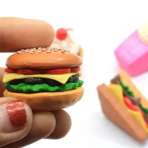 100Pc Mới Hamburger Craft Mô Phỏng Mini 6Pc Đặt Nhựa Bức Tượng Cây Chậu Búp Bê P